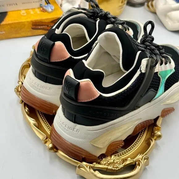 🆕 KURT GEIGER LONDON 🧿 NWOB Letta Platform Sneakers, Sz 37