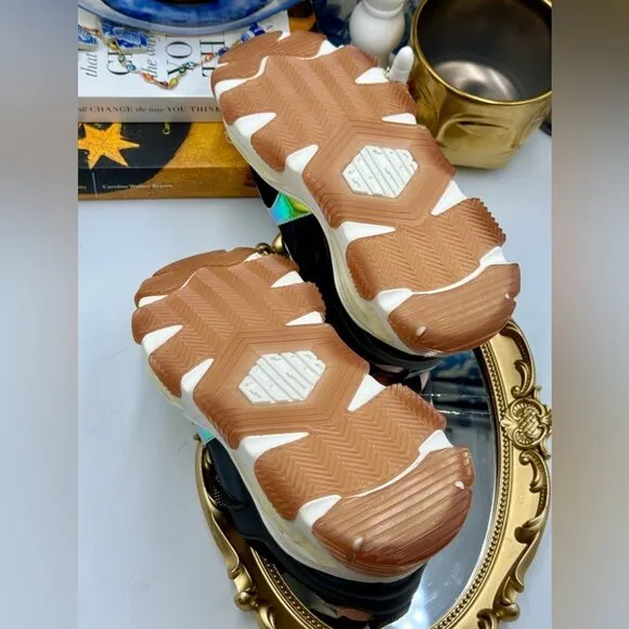 🆕 KURT GEIGER LONDON 🧿 NWOB Letta Platform Sneakers, Sz 37