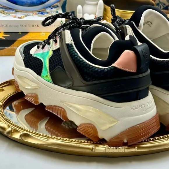🆕 KURT GEIGER LONDON 🧿 NWOB Letta Platform Sneakers, Sz 37