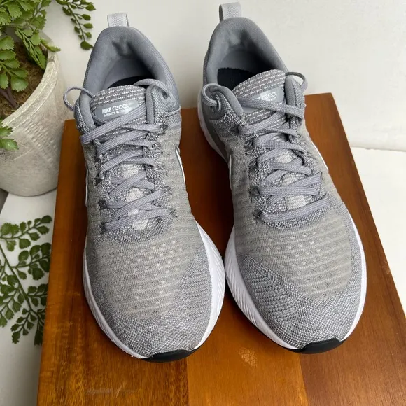 - NIKE React Infinity flyknit 2 Running Particle grey/ white/ black women 8
