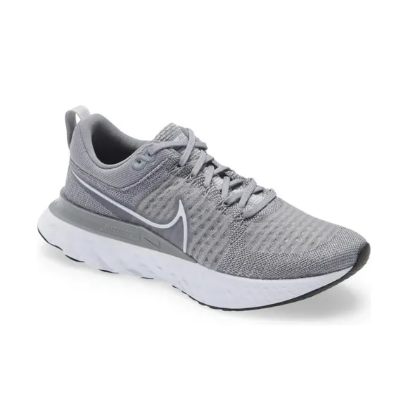 - NIKE React Infinity flyknit 2 Running Particle grey/ white/ black women 8