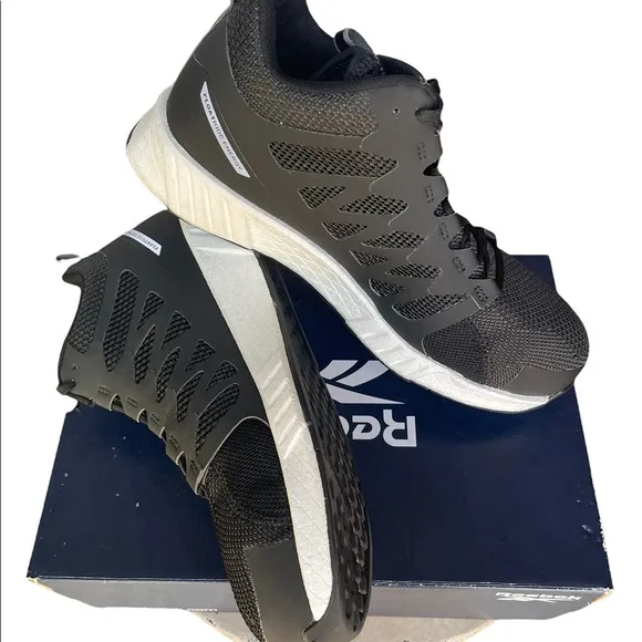 - Reebok work fusion flex wave work compositive toe black/white shoes size…