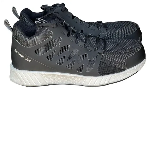 - Reebok work fusion flex wave work compositive toe black/white shoes size…