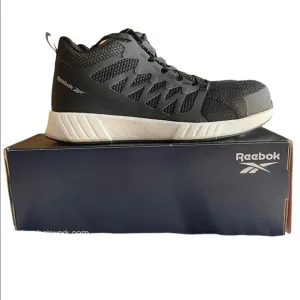 - Reebok work fusion flex wave work compositive toe black/white shoes size…