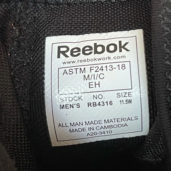 - Reebok work fusion flex wave work compositive toe black/white shoes size…