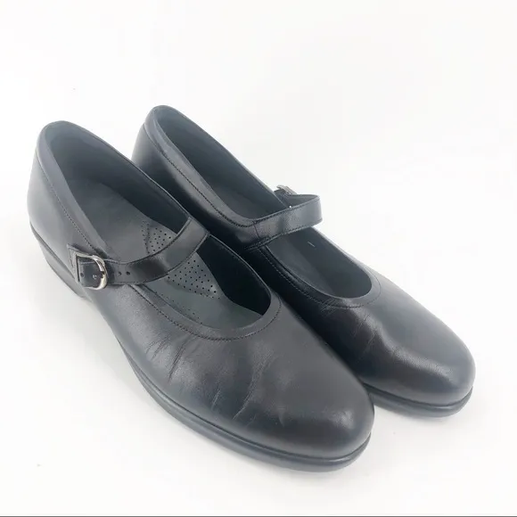 ✅ SAS MARIA BLACK - MARY JANE LEATHER SHOES 11.5