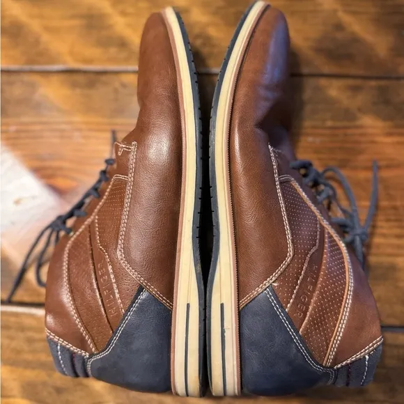💥💥 Tommy Hilfiger Plain Chukka Boots Brown Navy Mens US size 10.5