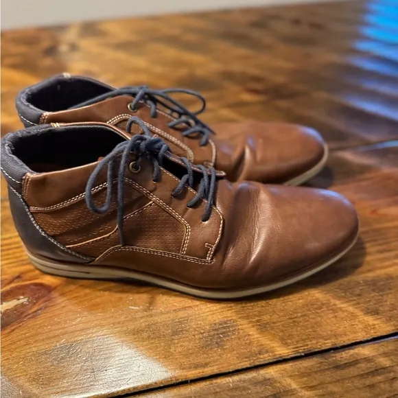 💥💥 Tommy Hilfiger Plain Chukka Boots Brown Navy Mens US size 10.5
