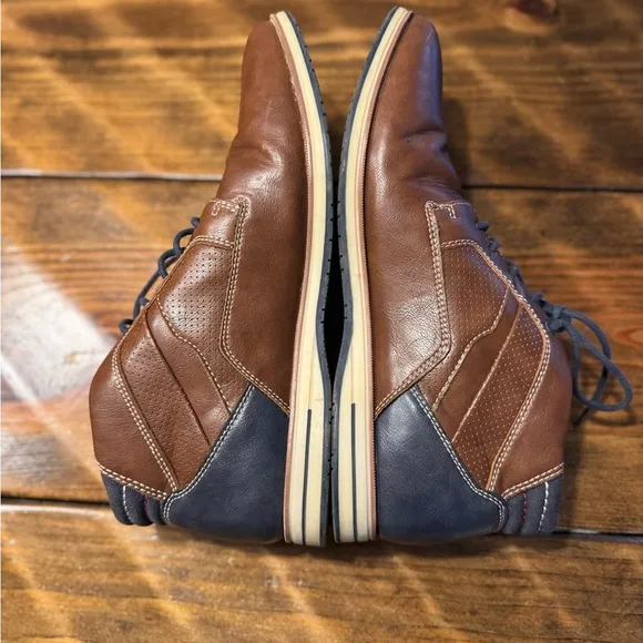 💥💥 Tommy Hilfiger Plain Chukka Boots Brown Navy Mens US size 10.5