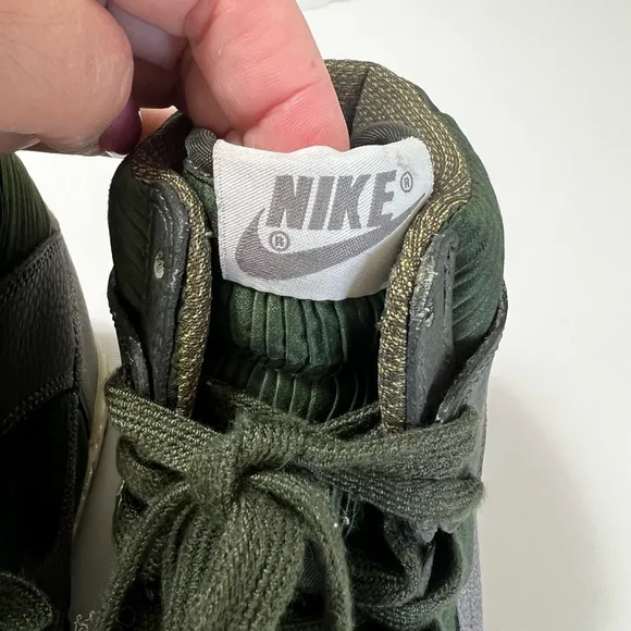 - Women’s Nike Dunk Sky high Green and Gray High-Top Sneakers in EUC- size…