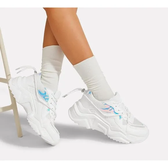 ✨ Women's White Fashion Sneakers Retro Stylish Cute Chunky Dad Walking Shoes