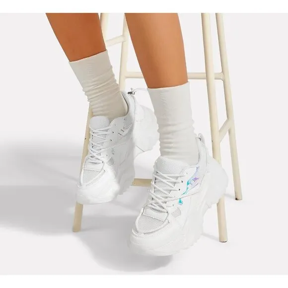 ✨ Women's White Fashion Sneakers Retro Stylish Cute Chunky Dad Walking Shoes