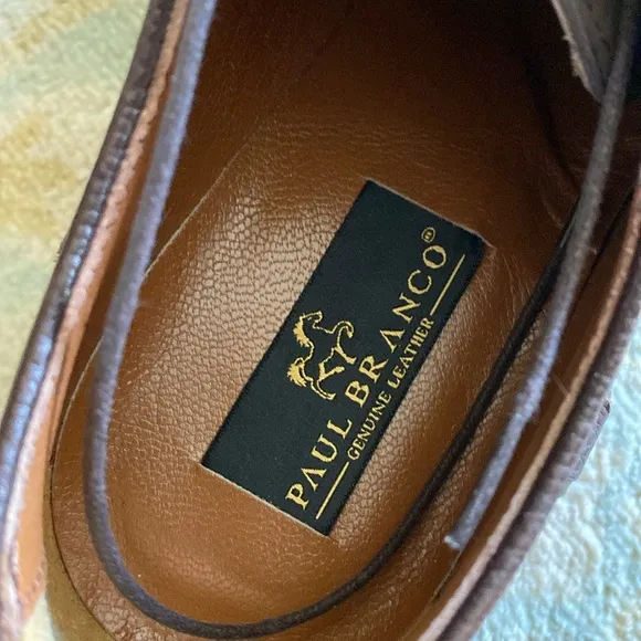 100% Genuine Leather Lace-up Dress shoes by Paul Branco mens