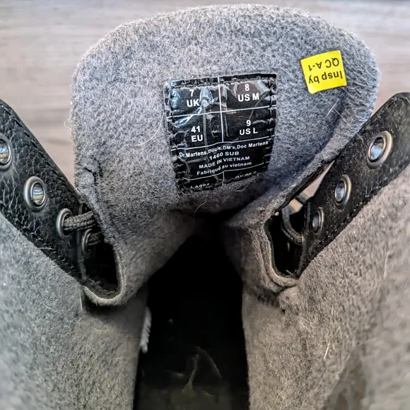 1460 Fleece Lined Dr. Martens Black Leather Men's Boots