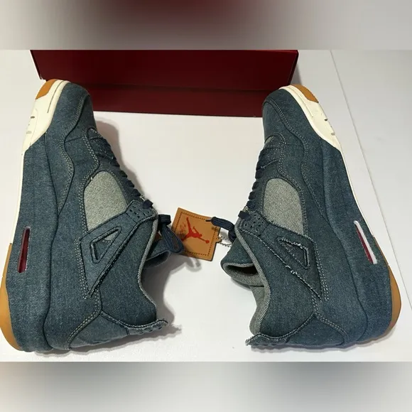 2018 Levi's x Air Jordan 4 Retro 'Denim' Air Jordan SneakersAir Jordan Shoes