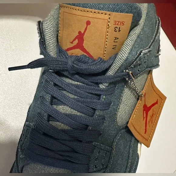 2018 Levi's x Air Jordan 4 Retro 'Denim' Air Jordan SneakersAir Jordan Shoes