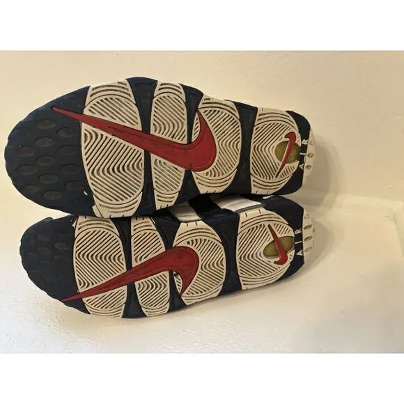 2020 NIKE AIR MORE UPTEMPO SCOTTIE‎ OLYMPIC WHITE NAVY BLUE 414962-104 SIZE 12