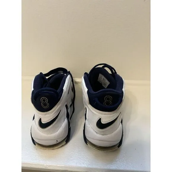2020 NIKE AIR MORE UPTEMPO SCOTTIE‎ OLYMPIC WHITE NAVY BLUE 414962-104 SIZE 12