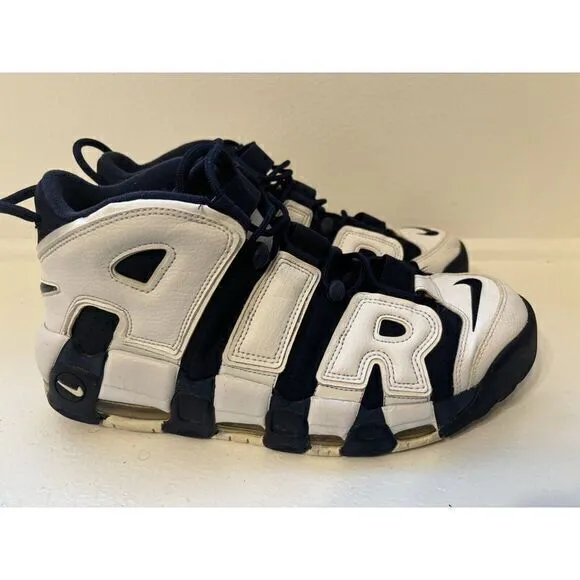 2020 NIKE AIR MORE UPTEMPO SCOTTIE‎ OLYMPIC WHITE NAVY BLUE 414962-104 SIZE 12