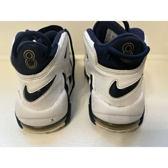 2020 NIKE AIR MORE UPTEMPO SCOTTIE‎ OLYMPIC WHITE NAVY BLUE 414962-104 SIZE 12
