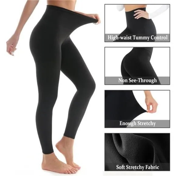 3 Pack Leggings for Women High Waisted Tummy Control No‎ See-Through Yoga Pants