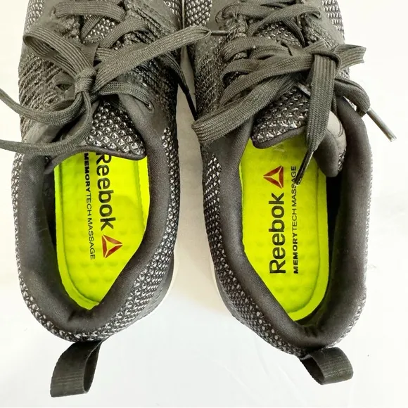 533. Reebok Womens Print Work Ultk Black Safety Shoes Size 8.5 M (RB249)