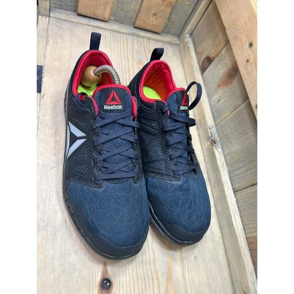 8W Mens Reebok ZPrint Work Shoes Steel Toe MemoryTech Mens Navy Sneaker