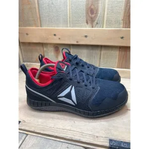 8W Mens Reebok ZPrint Work Shoes Steel Toe MemoryTech Mens Navy Sneaker