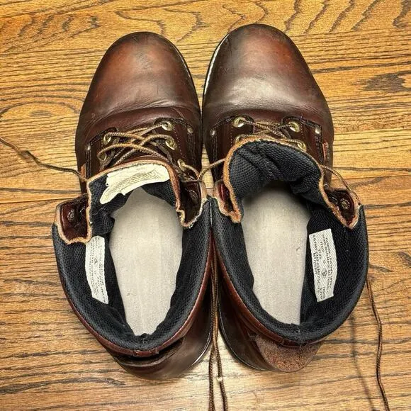 90’s VTG Red Wing 5370 Brown Leather Steel Toe Work Boots Men’s 11.5 D Made USA