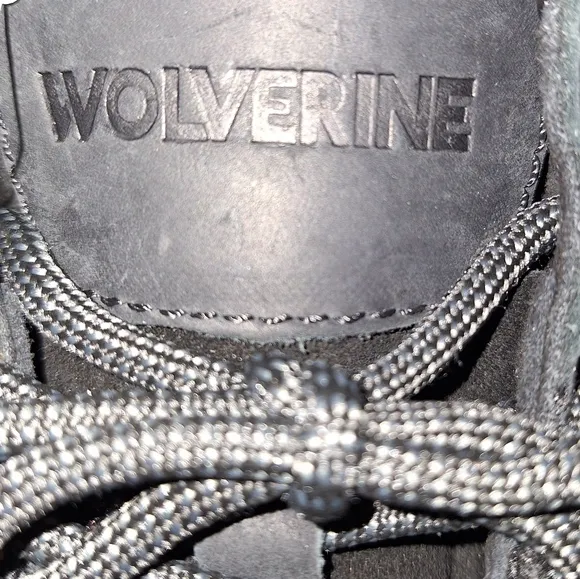 A pair of mens black Wolverine Steel Toe work boots NWOB in a size 8M.
