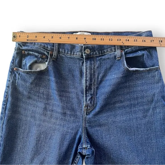 Abercrombie &amp; Fitch Curve Love Ultra High Rise Ankle Straight Jean Size 16 Short