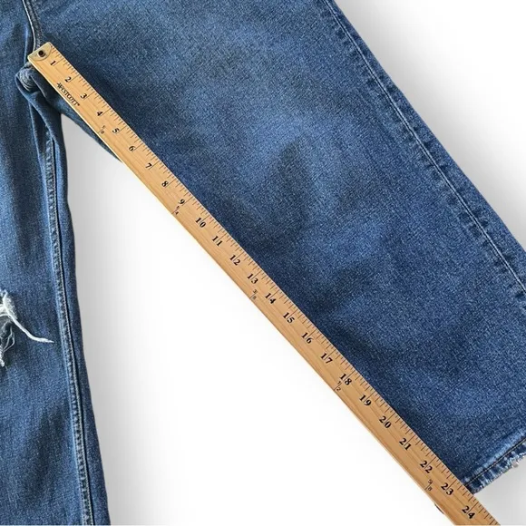 Abercrombie &amp; Fitch Curve Love Ultra High Rise Ankle Straight Jean Size 16 Short