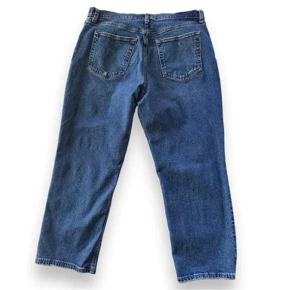 Abercrombie &amp; Fitch Curve Love Ultra High Rise Ankle Straight Jean Size 16 Short