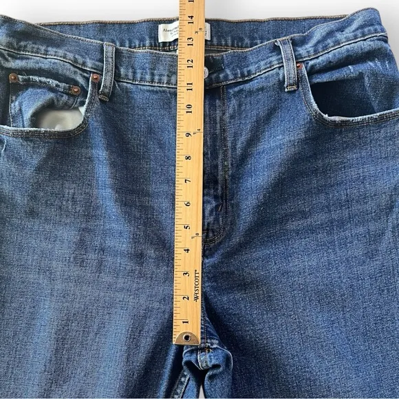Abercrombie &amp; Fitch Curve Love Ultra High Rise Ankle Straight Jean Size 16 Short