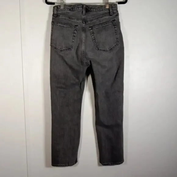 Abercrombie &amp; Fitch Ultra High Rise Ankle Straight Curve Love, Size 28 Women