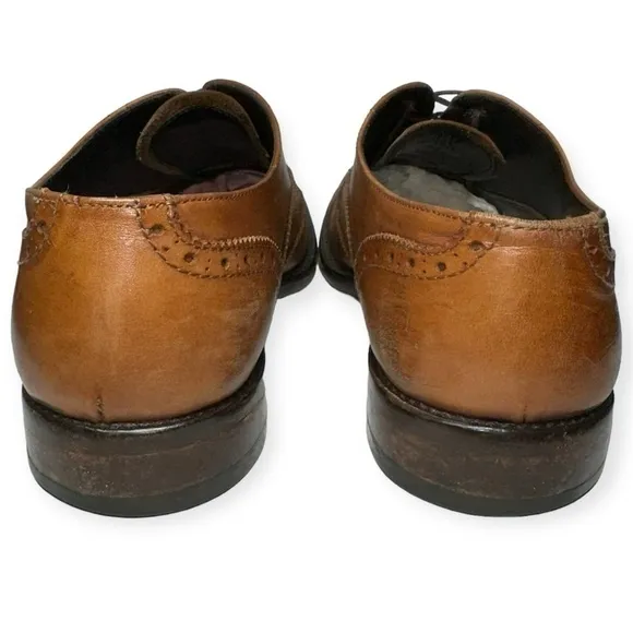 Adam Derrick To Boot New York Men’s Size 10 Dark Tan Wingtip Brogue Oxford Shoes