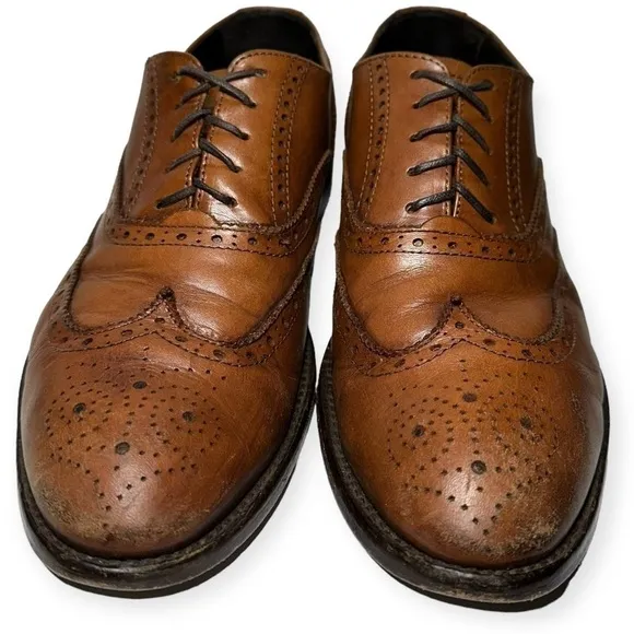 Adam Derrick To Boot New York Men’s Size 10 Dark Tan Wingtip Brogue Oxford Shoes