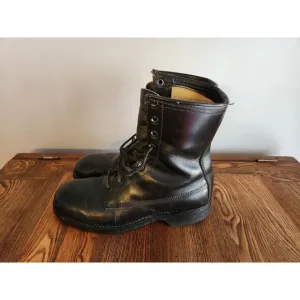 Addison Shoe Company Black Leather Women Combat Boots 1979 Sz 5 Vintage