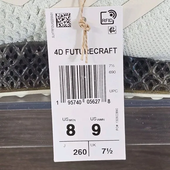 Adidas 4D Futurecraft Running Linen Green Shoe GX6603 - Men's Size 8