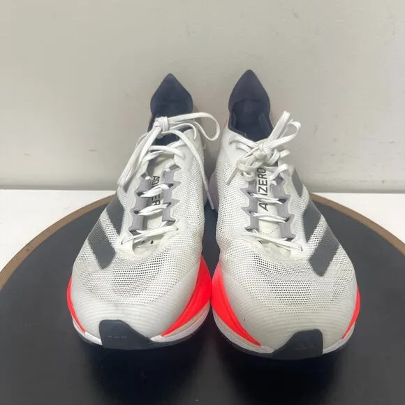 Adidas Adizero Boston 12 Men 8.5 Running Shoes White Red Lightstrike Pro Aurora