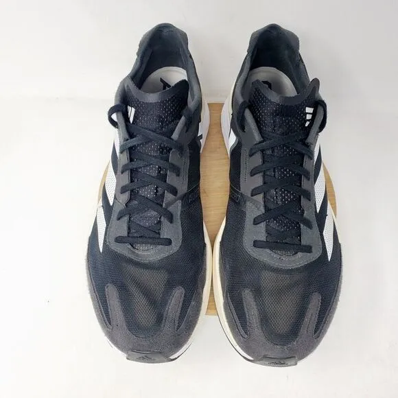 adidas Adizero Boston 11 Running Shoes Mens 13 Black Lace Up Distance Comfort