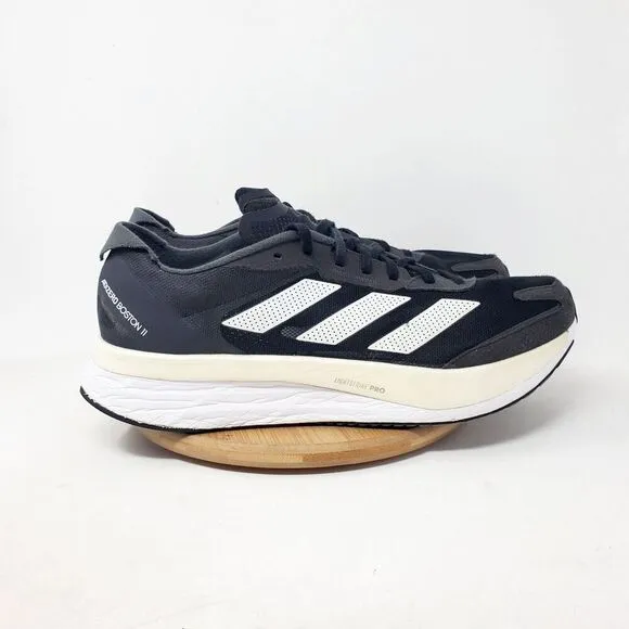 adidas Adizero Boston 11 Running Shoes Mens 13 Black Lace Up Distance Comfort