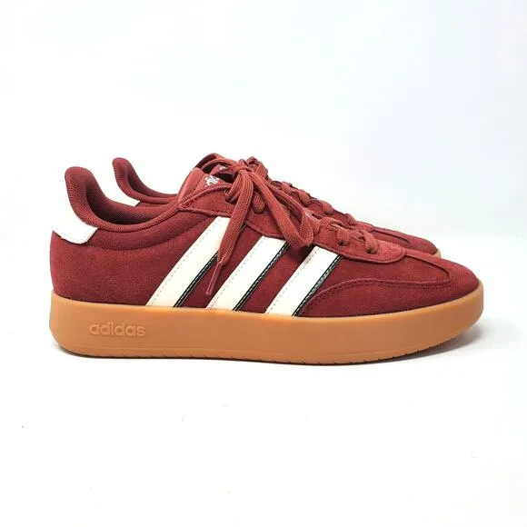 Adidas Barreda Sneakers Tennis Shoes Ruby White Gum Samba Size US 8.5
