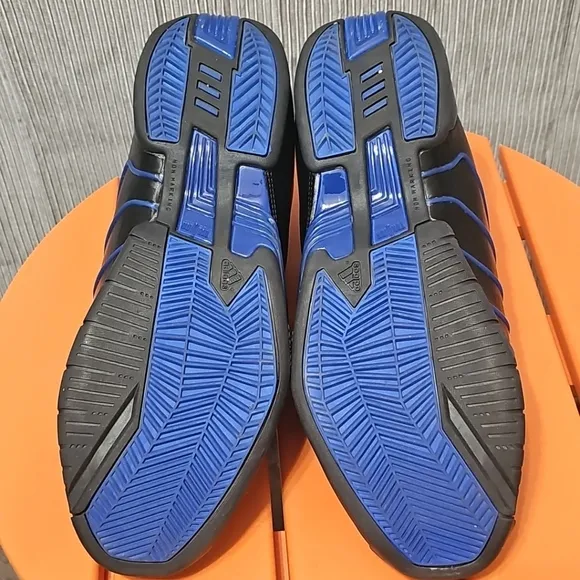 Adidas‎ Black and Blue High-Top Sneakers