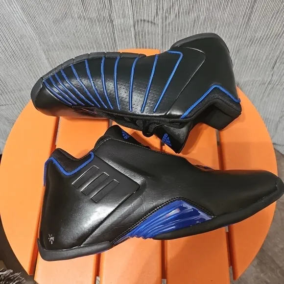 Adidas‎ Black and Blue High-Top Sneakers