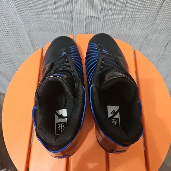 Adidas‎ Black and Blue High-Top Sneakers