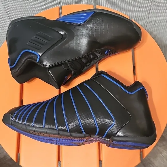 Adidas‎ Black and Blue High-Top Sneakers