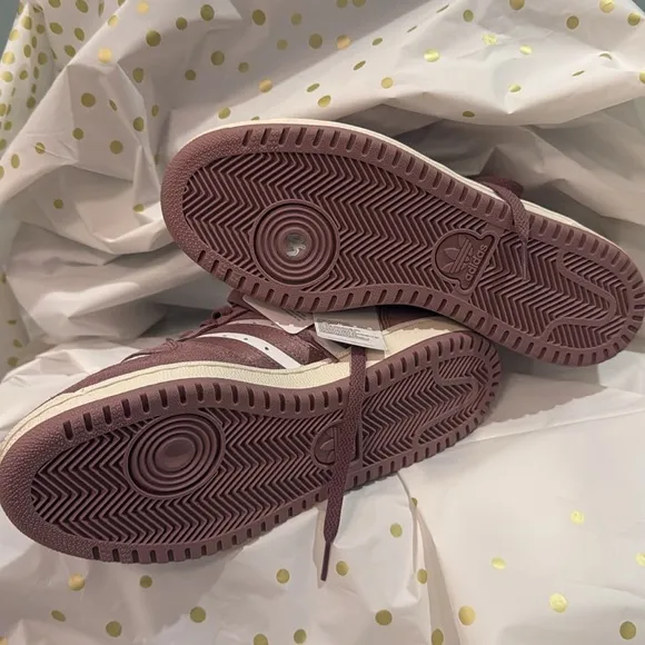 Adidas Blush Pink and White High-Top (Top Ten RB) Sneakers