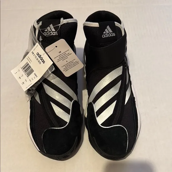 Adidas Crazy BYW Hu Pharrell 0-60 Black/Silver High-Top Sneakers Size 8