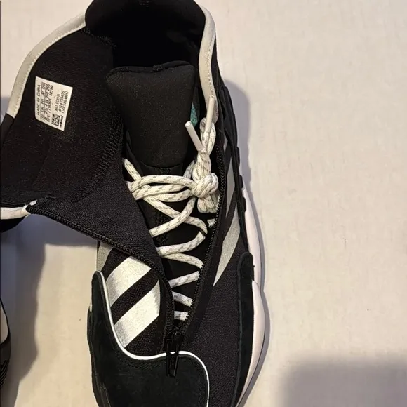 Adidas Crazy BYW Hu Pharrell 0-60 Black/Silver High-Top Sneakers Size 8